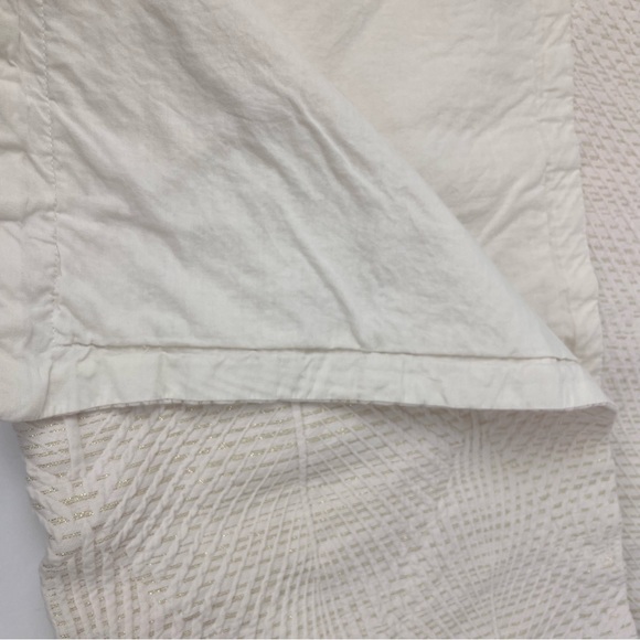 Scott Living cream texture sham pair(2)gold metallic thread detail - Picture 4 of 11